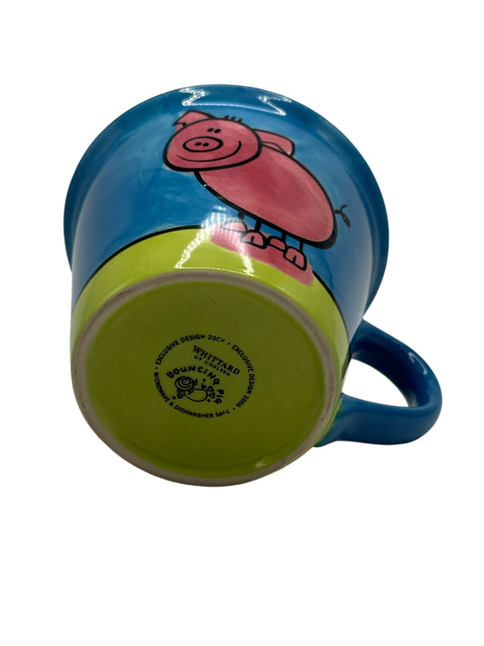 Pink Pig and Flower Mug