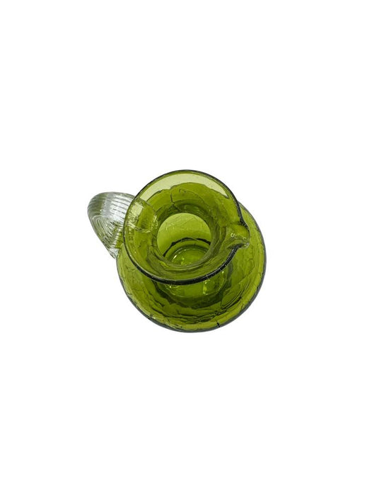 Studio Art Glass Crackle Glass Mini Pitcher