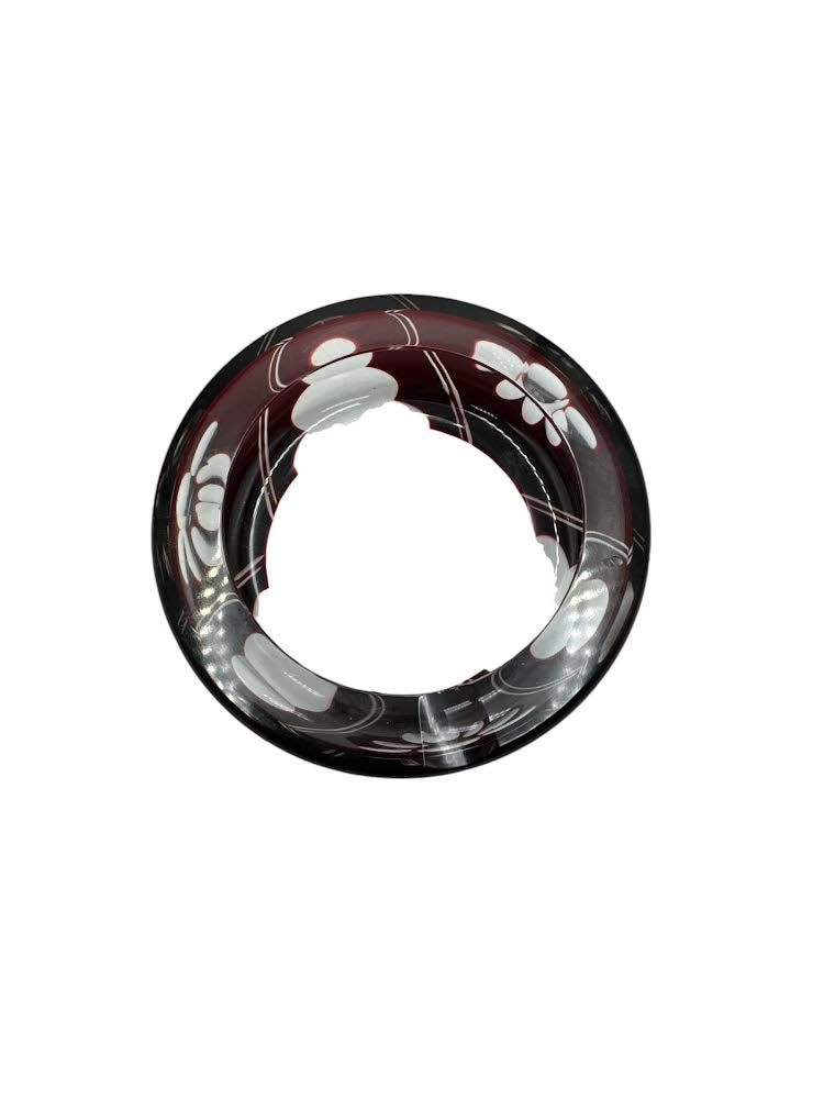 Bohemian Ruby Cut to Clear Ashtray