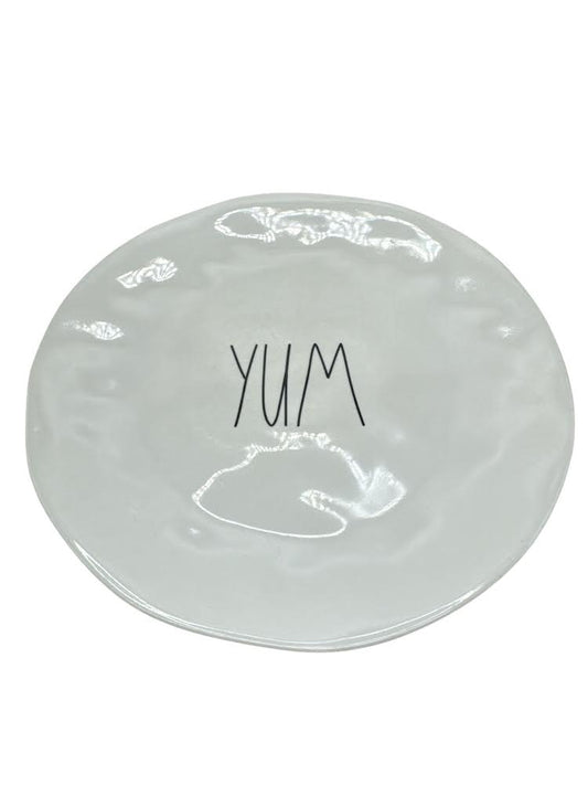 Rae Dunn Melamine Dinner Plates (4)