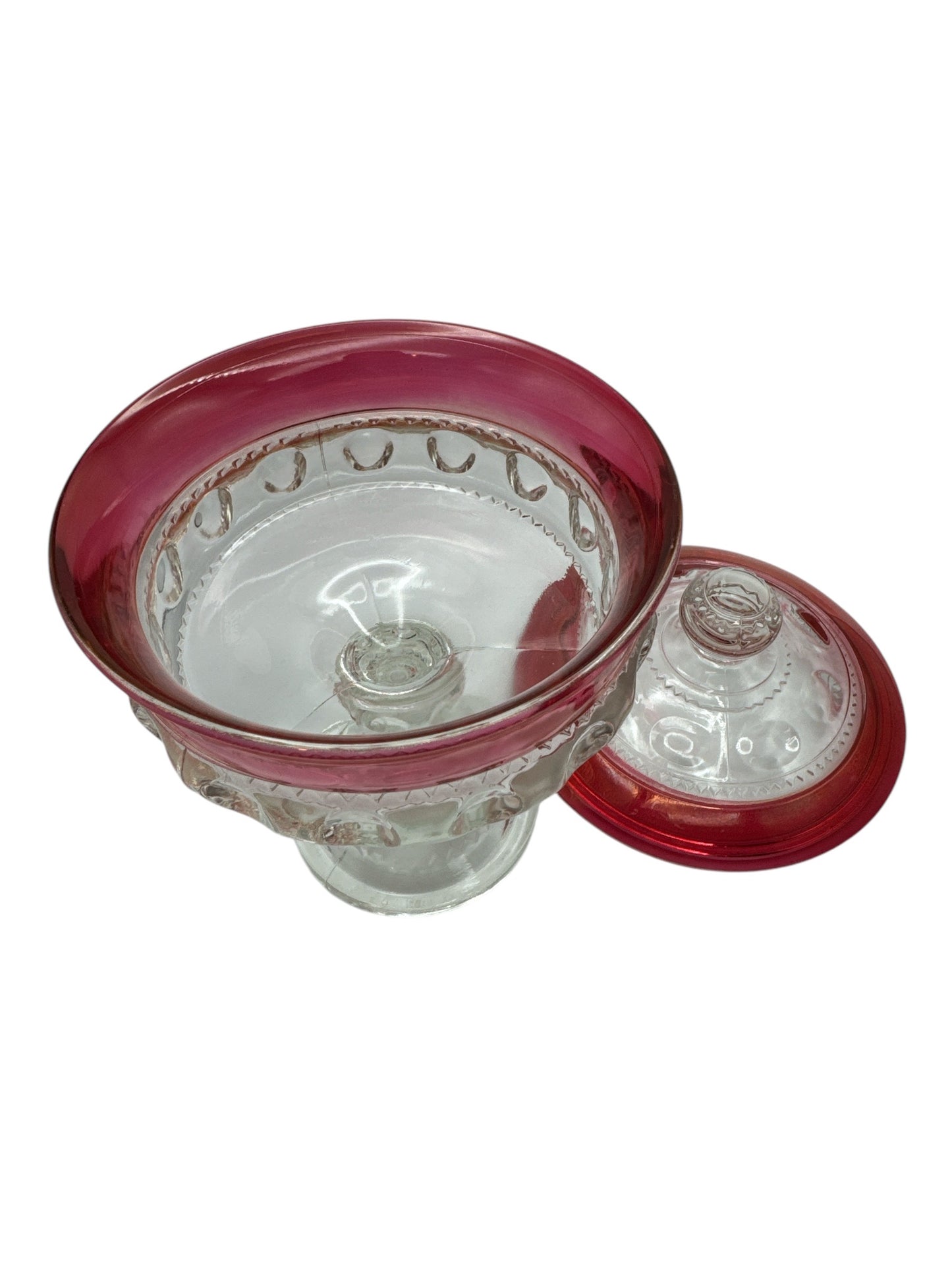 Vintage Indiana Glass Tiffin King’s Crown Candy Dish