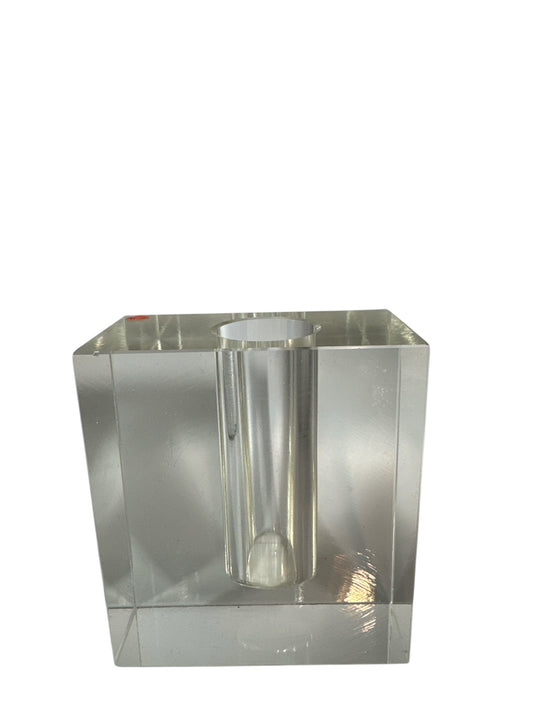 #2 - Vintage Mid Century Modern Offset Block Bud Vase