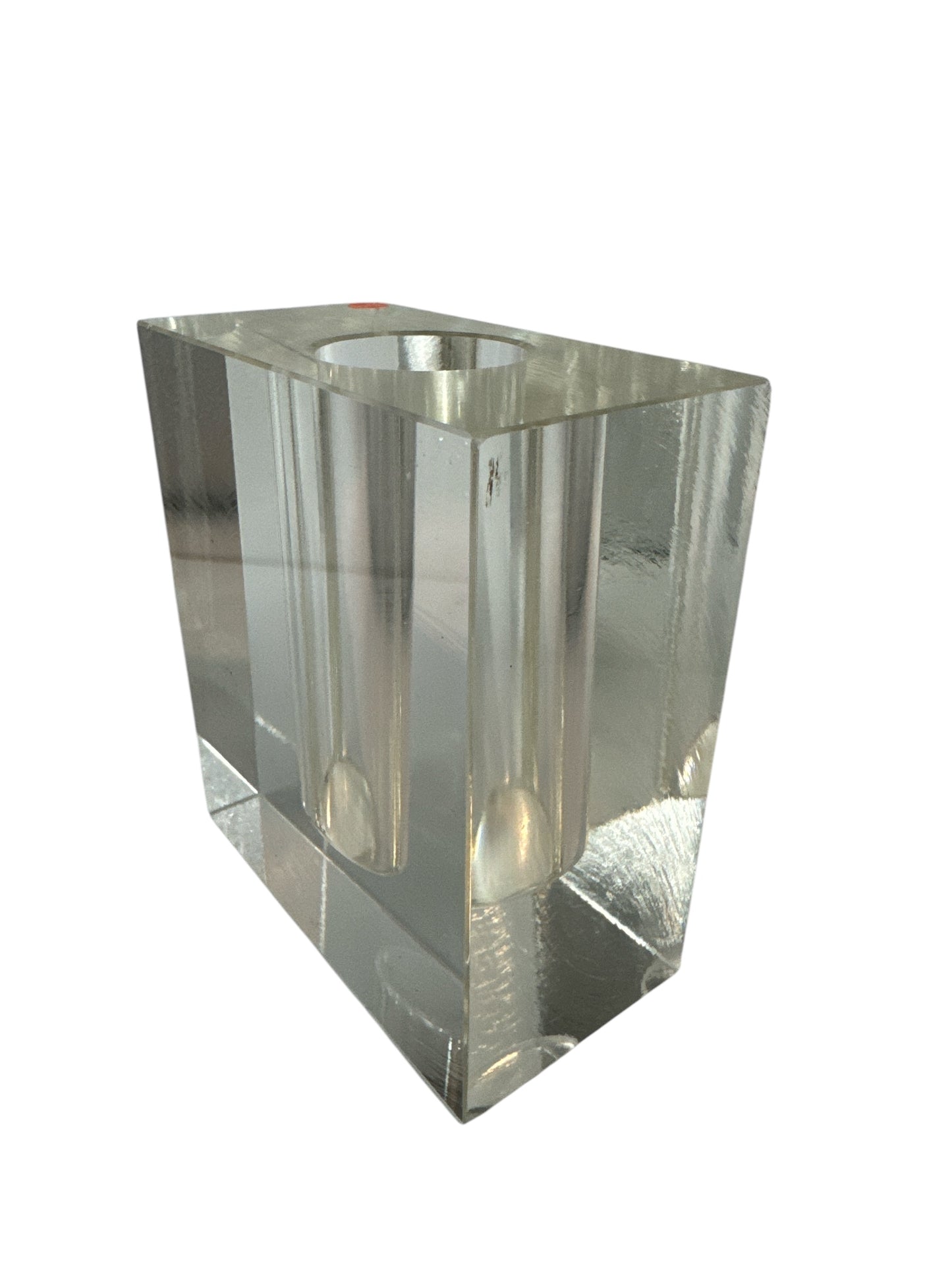 #2 - Vintage Mid Century Modern Offset Block Bud Vase