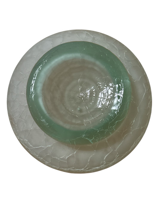 Vintage Crackle Glass Bowl