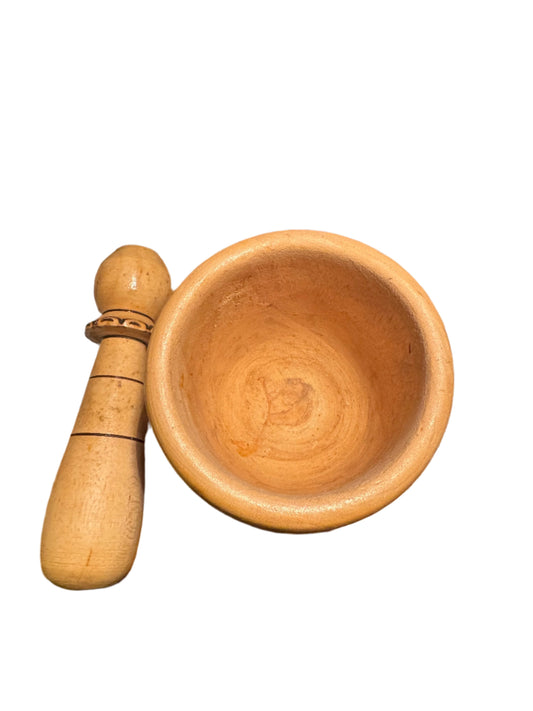 Wooden Mortar & Pestle