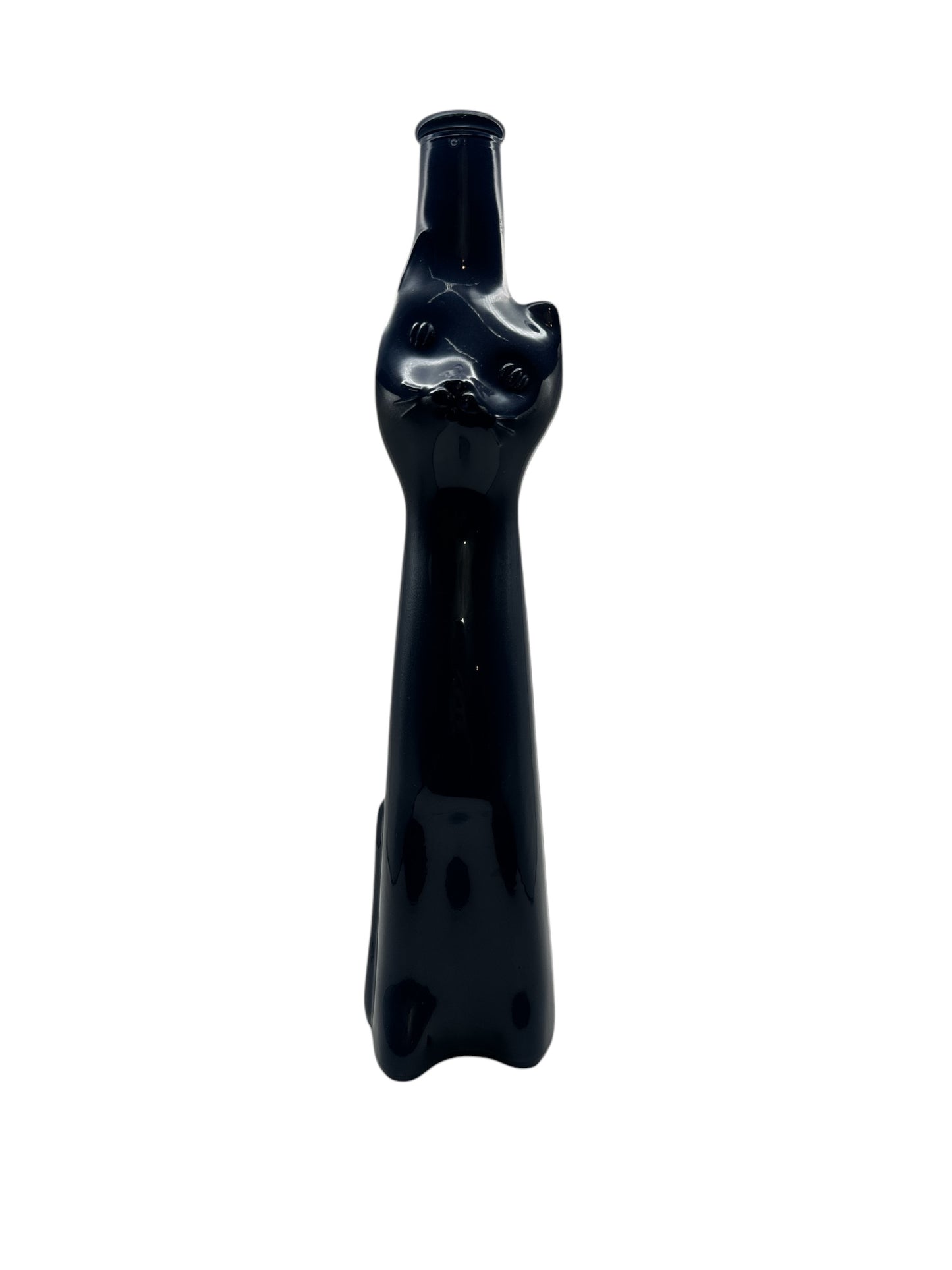 Dark Blue Cat Wine Bottle
