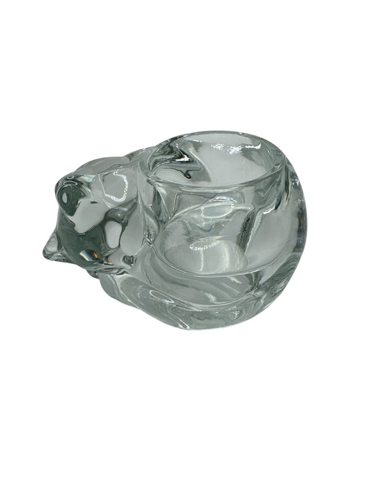 Cured Up Cat Glass Ornament