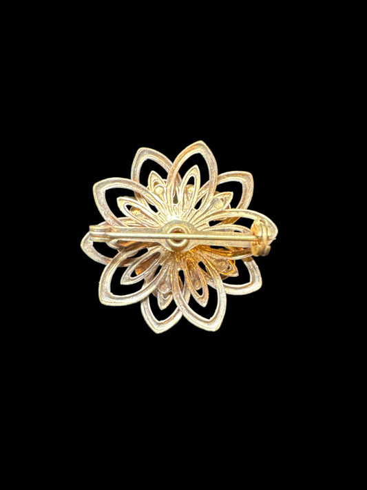 Rhinestone & Copper Coloured brooch
