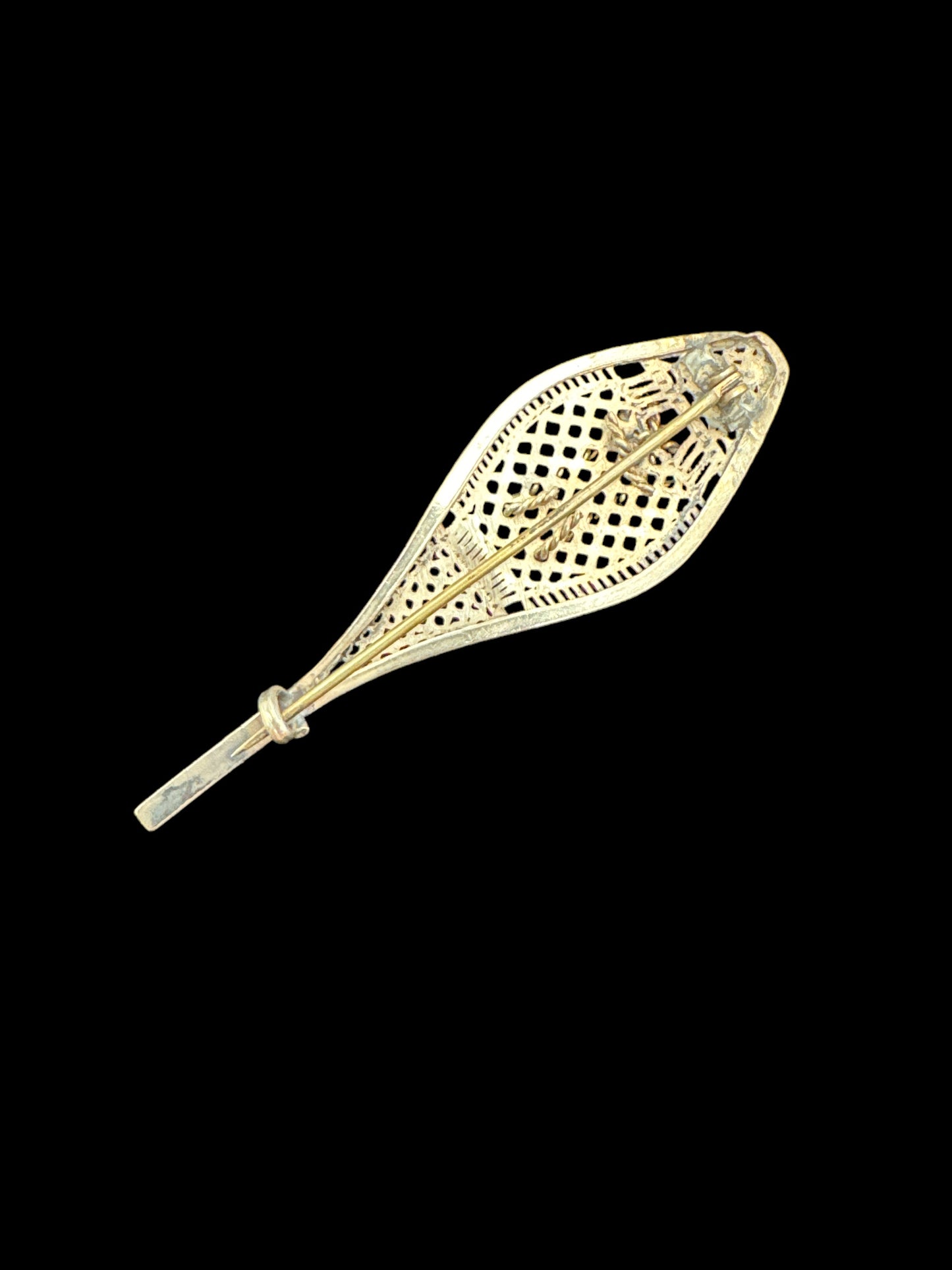 Vintage Sterling Silver Snow Shoe Brooch