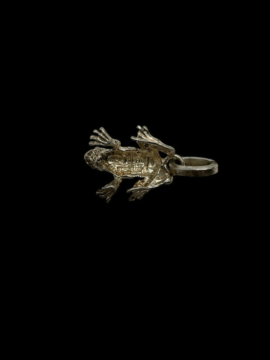 Silver Frog Charm Pendant