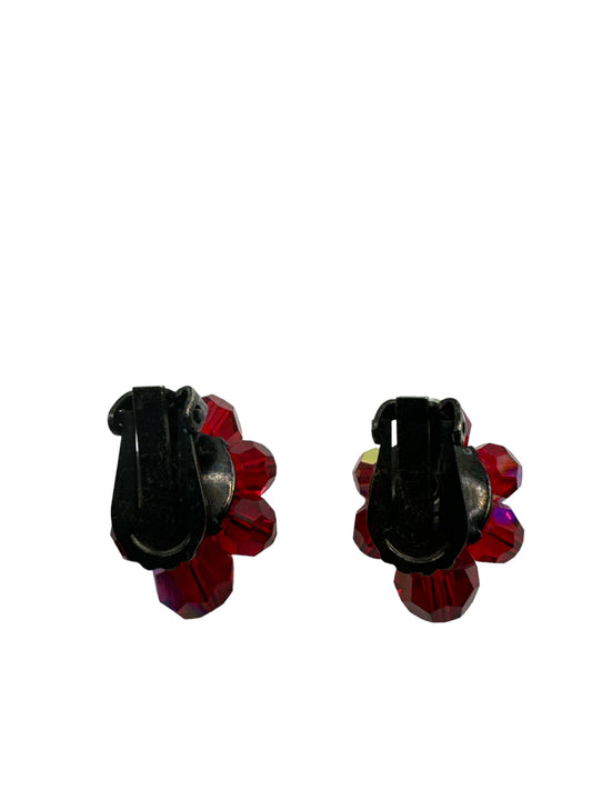 Red Glass Bead Earrings