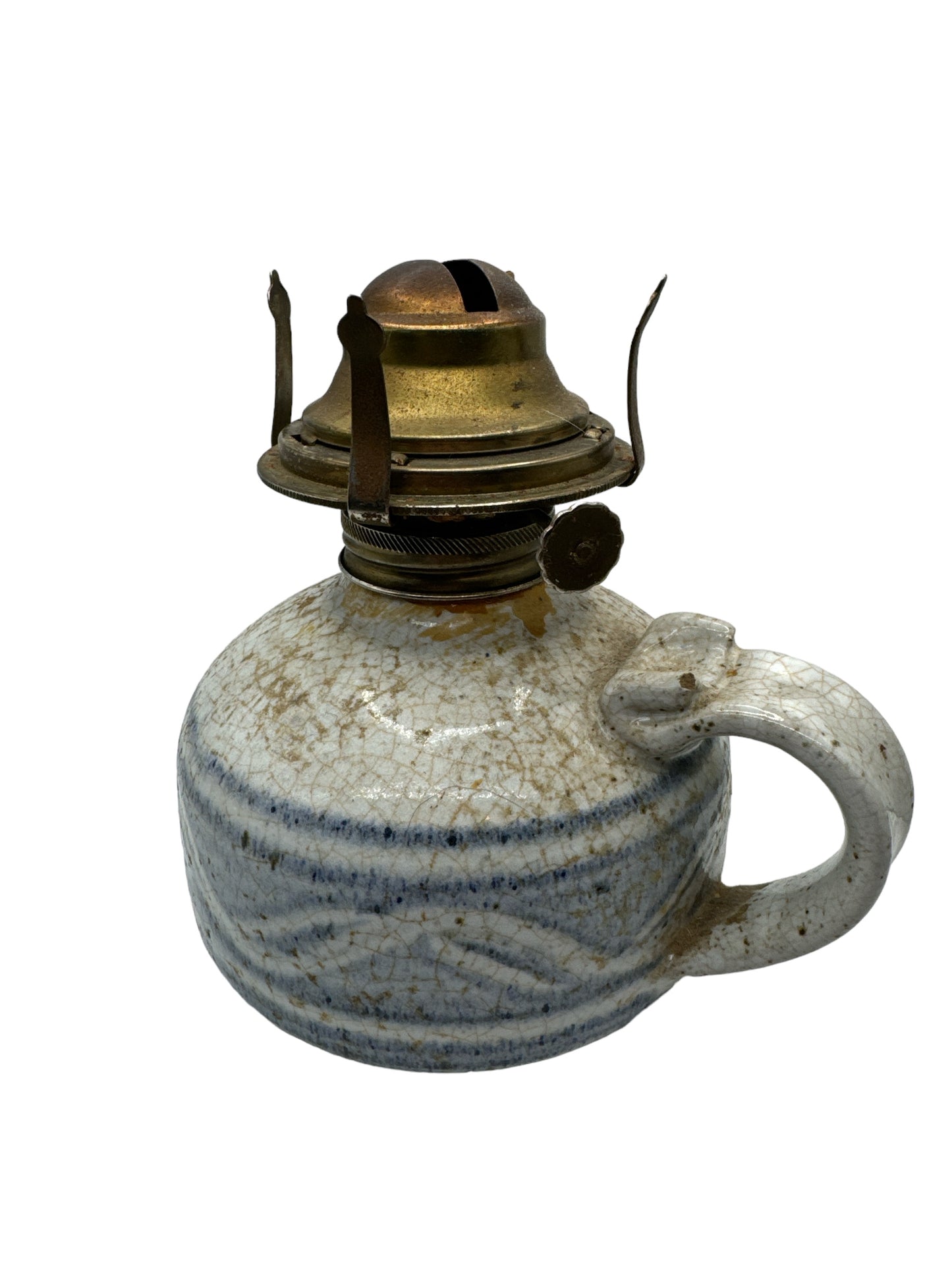 Pottery Hurricane Oil Lamp