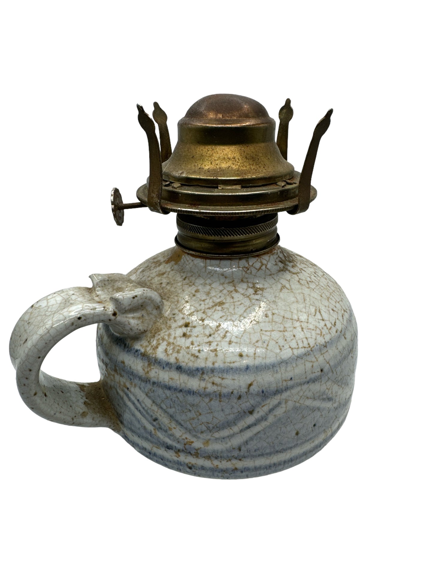 Pottery Hurricane Oil Lamp