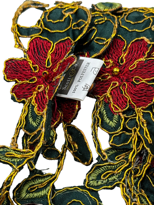 Christmas Poinsettia Table Runner