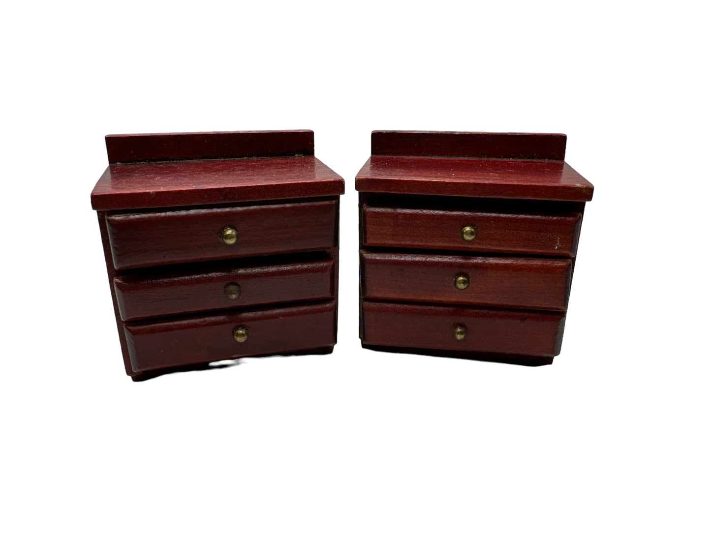 Dollhouse Miniature Wooden Bedside Cabinet
