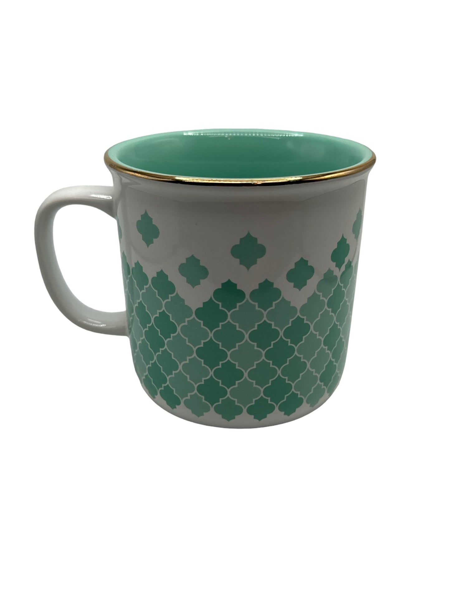 David’s Tea Mosaic Teal Gold Mug