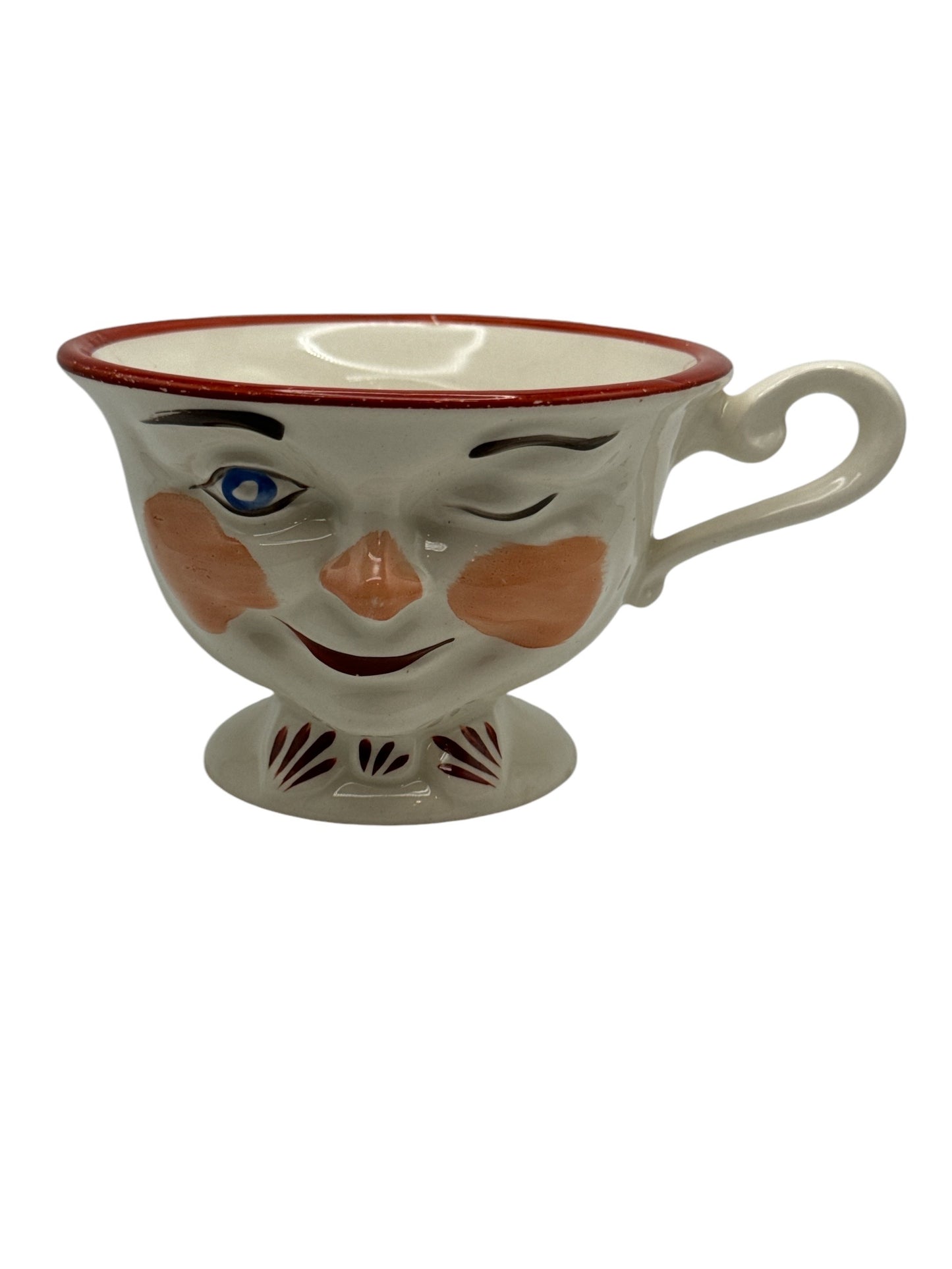 Vintage Whimsical Winking Tea Cup