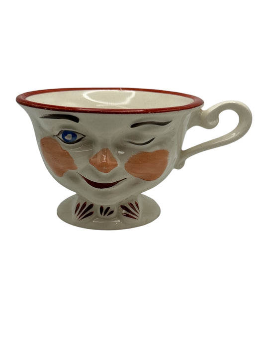 Vintage Whimsical Winking Tea Cup