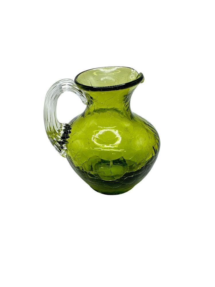 Studio Art Glass Crackle Glass Mini Pitcher