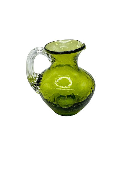Studio Art Glass Crackle Glass Mini Pitcher