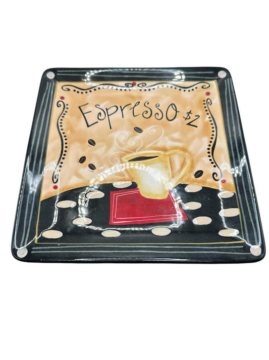 Espresso Square Plate