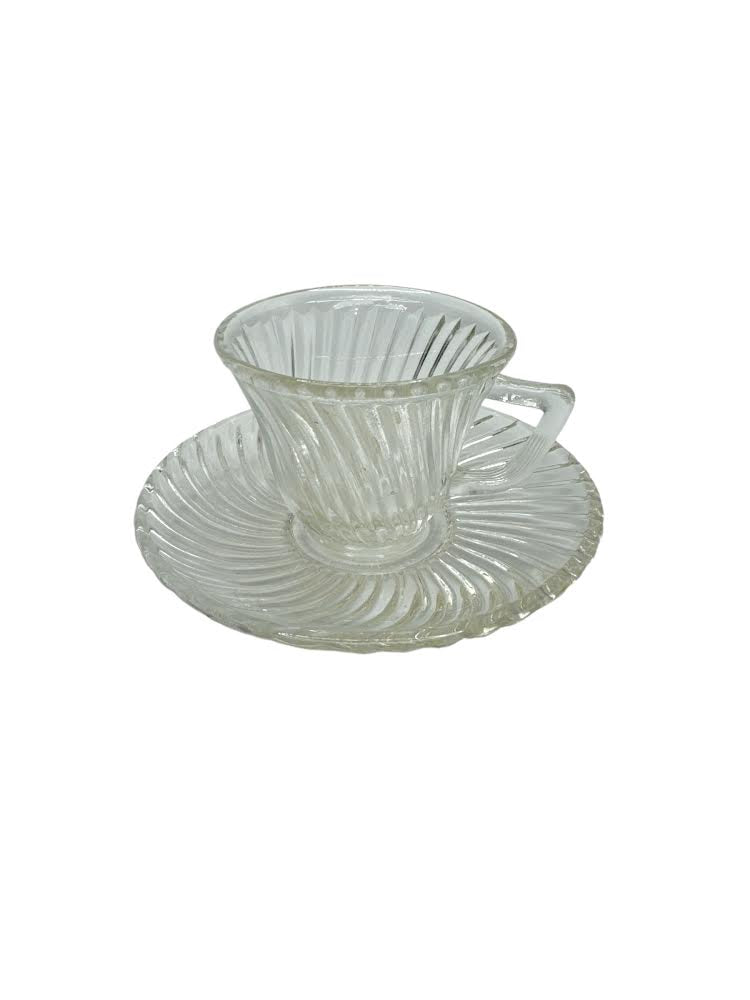 Federal Glass Demitasse Cup & Saucer