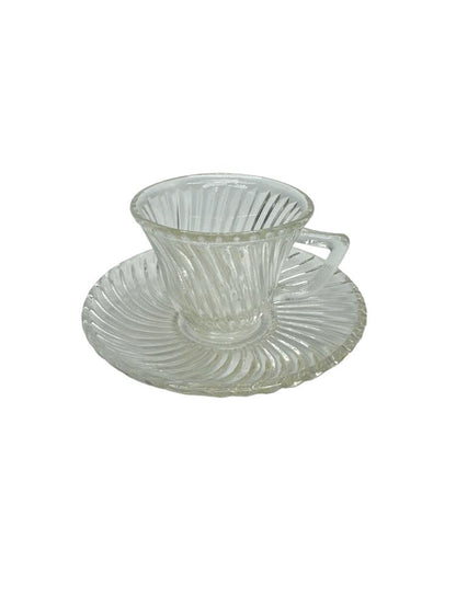 Federal Glass Demitasse Cup & Saucer