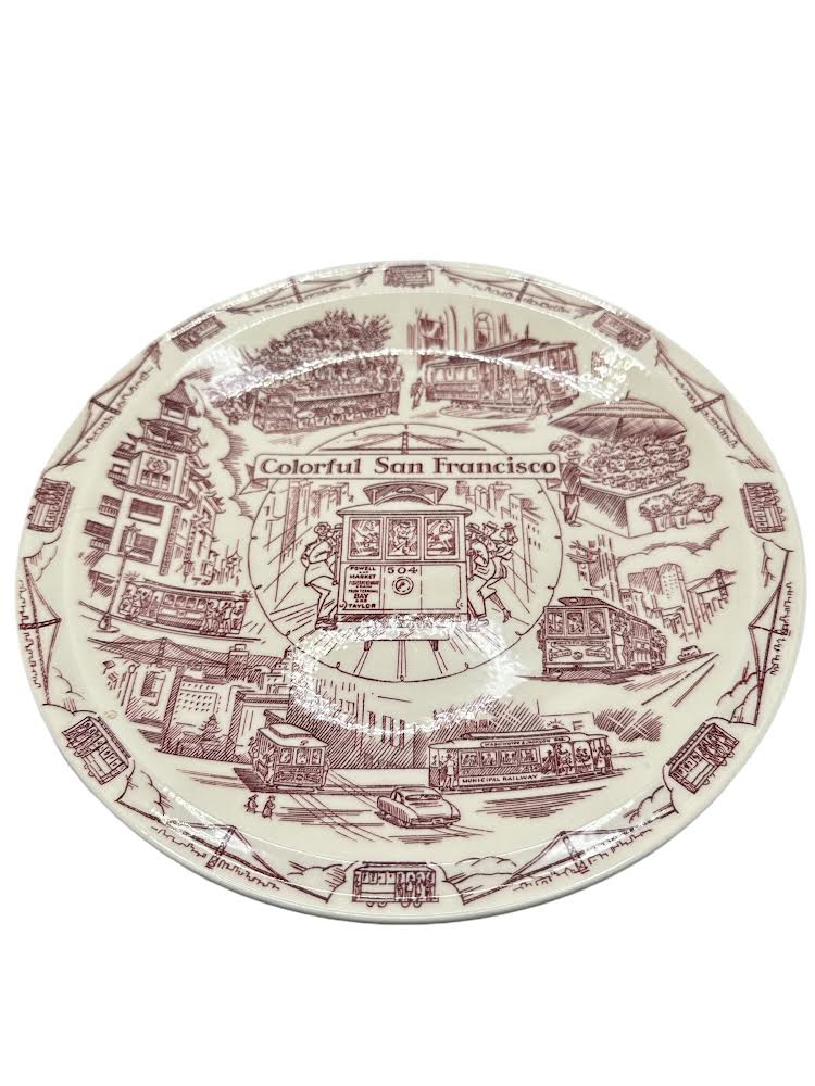 Colourful San Francisco Commemorative Plate