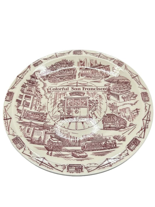 Colourful San Francisco Commemorative Plate