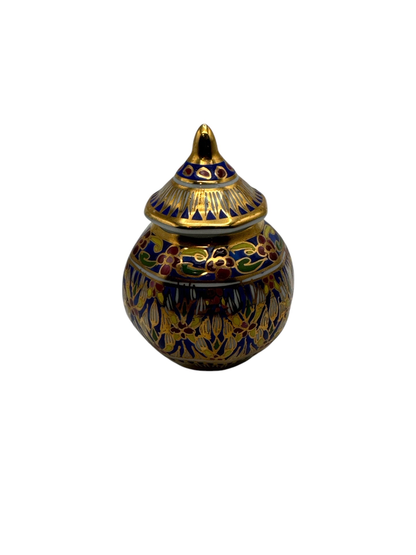 Thai Hand Painted Benjarong Type Jar