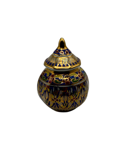 Thai Hand Painted Benjarong Type Jar