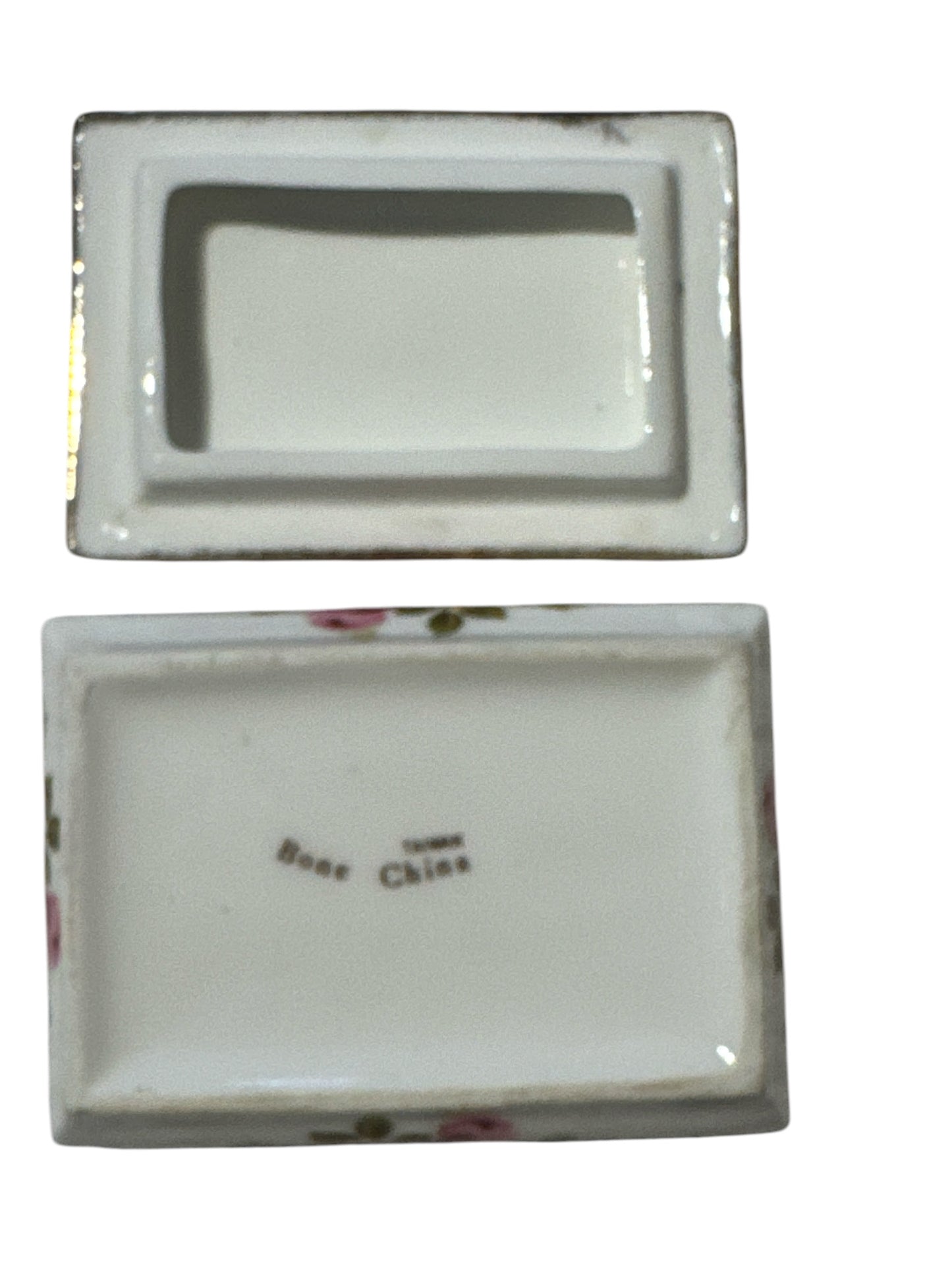 Cottage Rose Rectangular Trinket Box