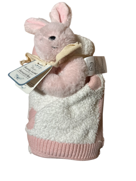 Little Miracles Charming & Sweet Knit Blanket & Rattle - Bunny