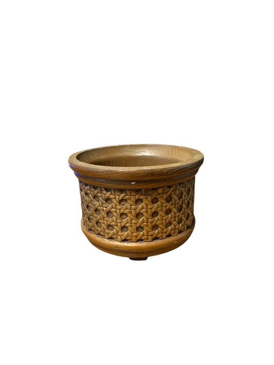 FTD 1981 Rattan Cane Flower Pot