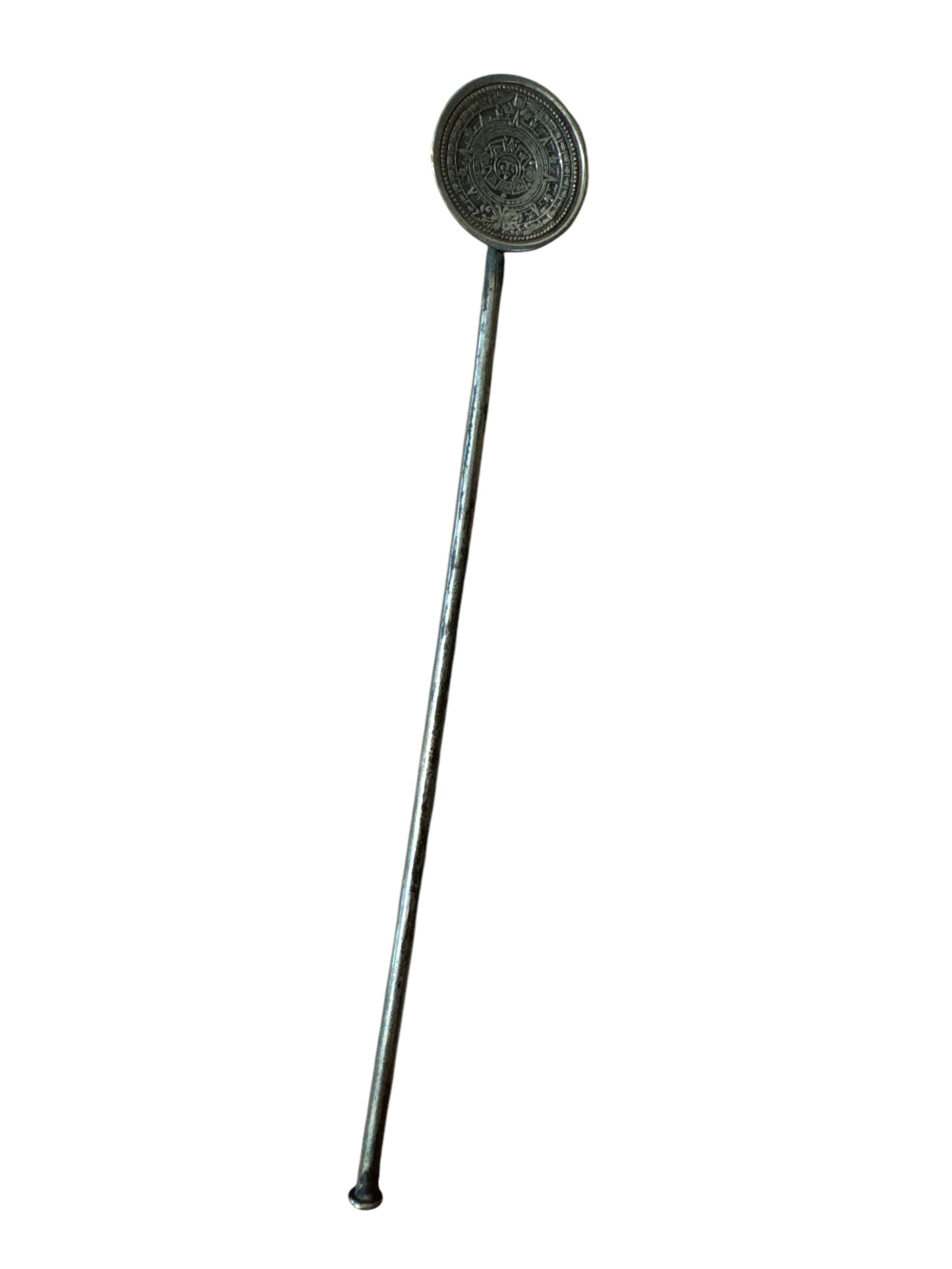 Vintage Alpaca Mexico Aztec Mayan Cocktail Straw/Spoon