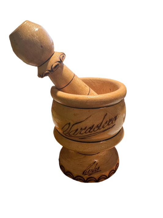 Wooden Mortar & Pestle