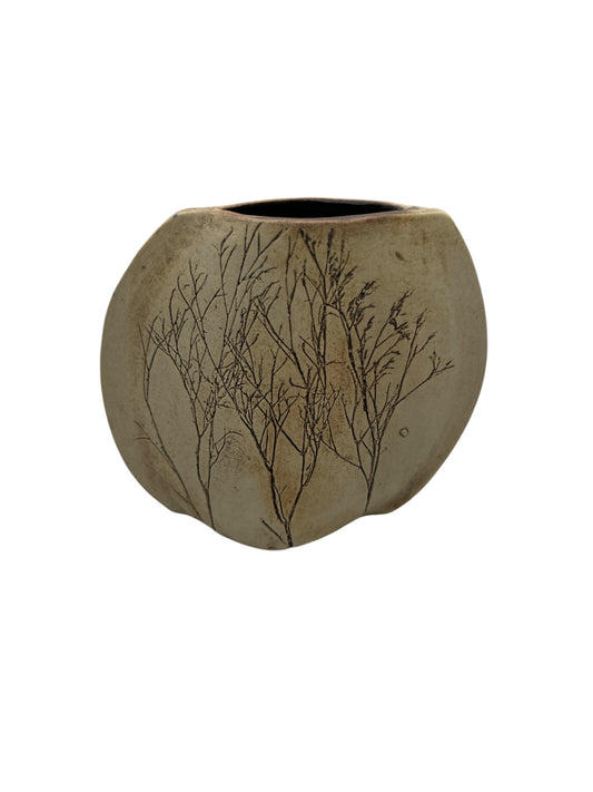 Tenmoku Pottery Vase