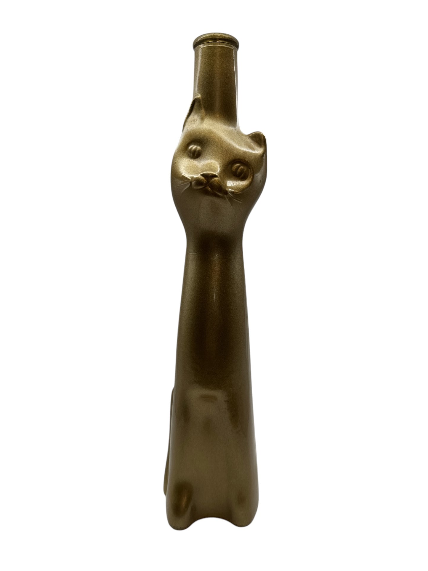 Golden Cat Wine Bottle