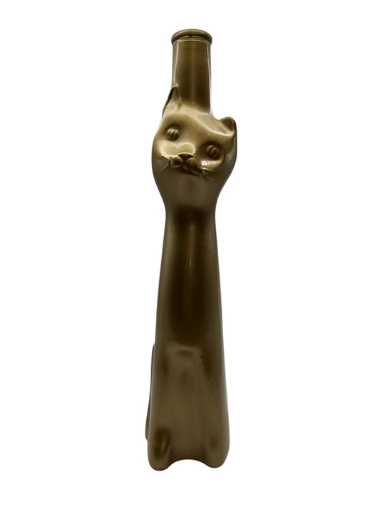 Golden Cat Wine Bottle