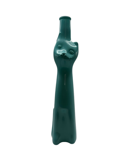 Light Green Cat Wine Bottle