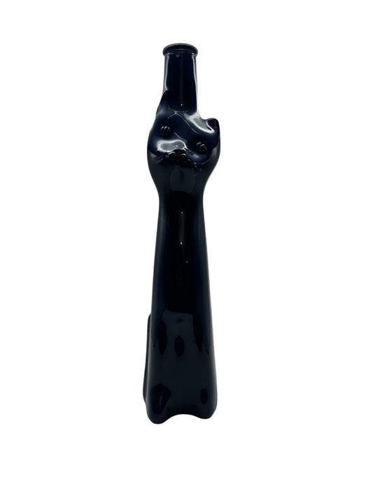Dark Blue Cat Wine Bottle