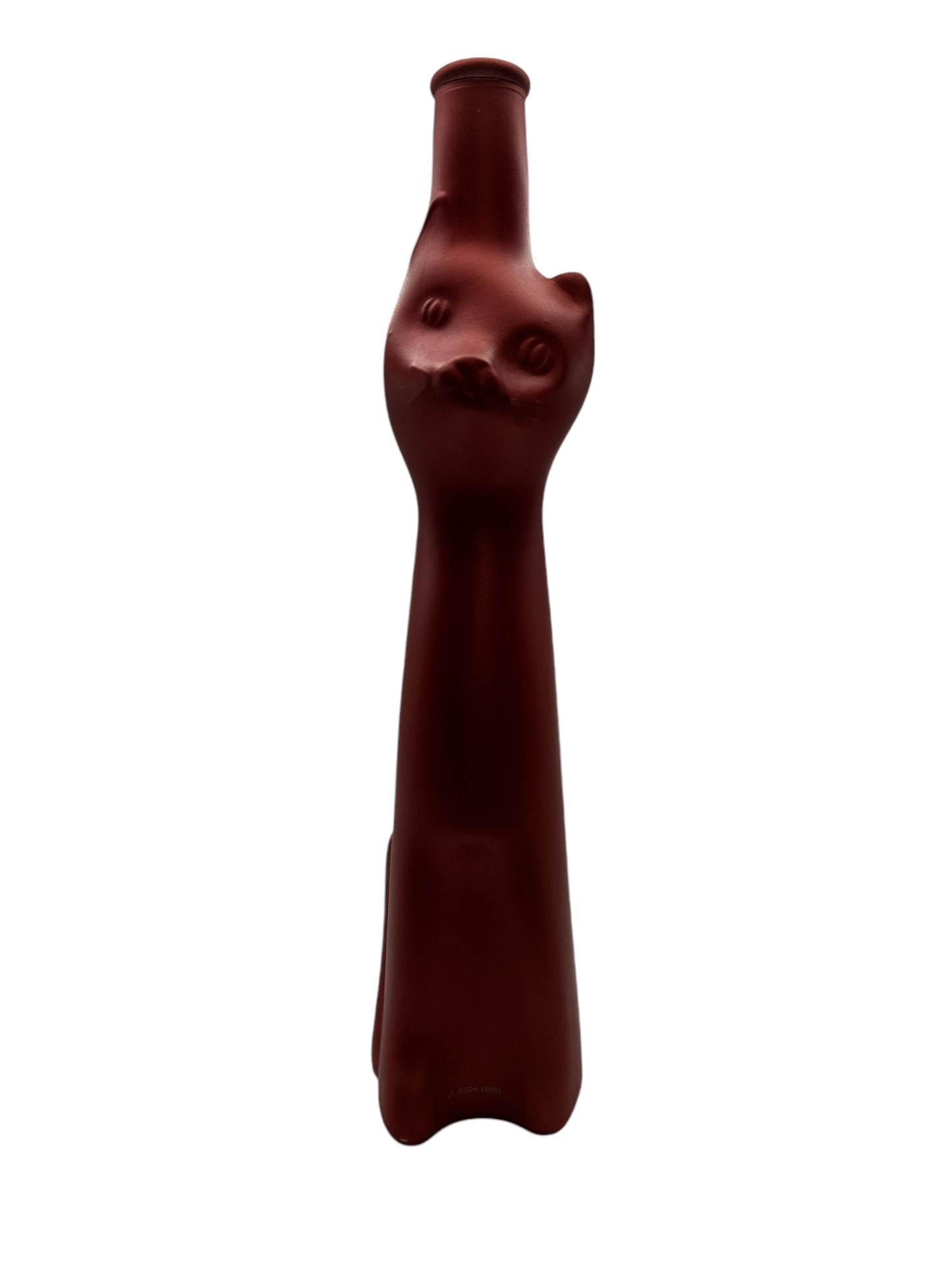 Dark Red Cat Wine Bottle