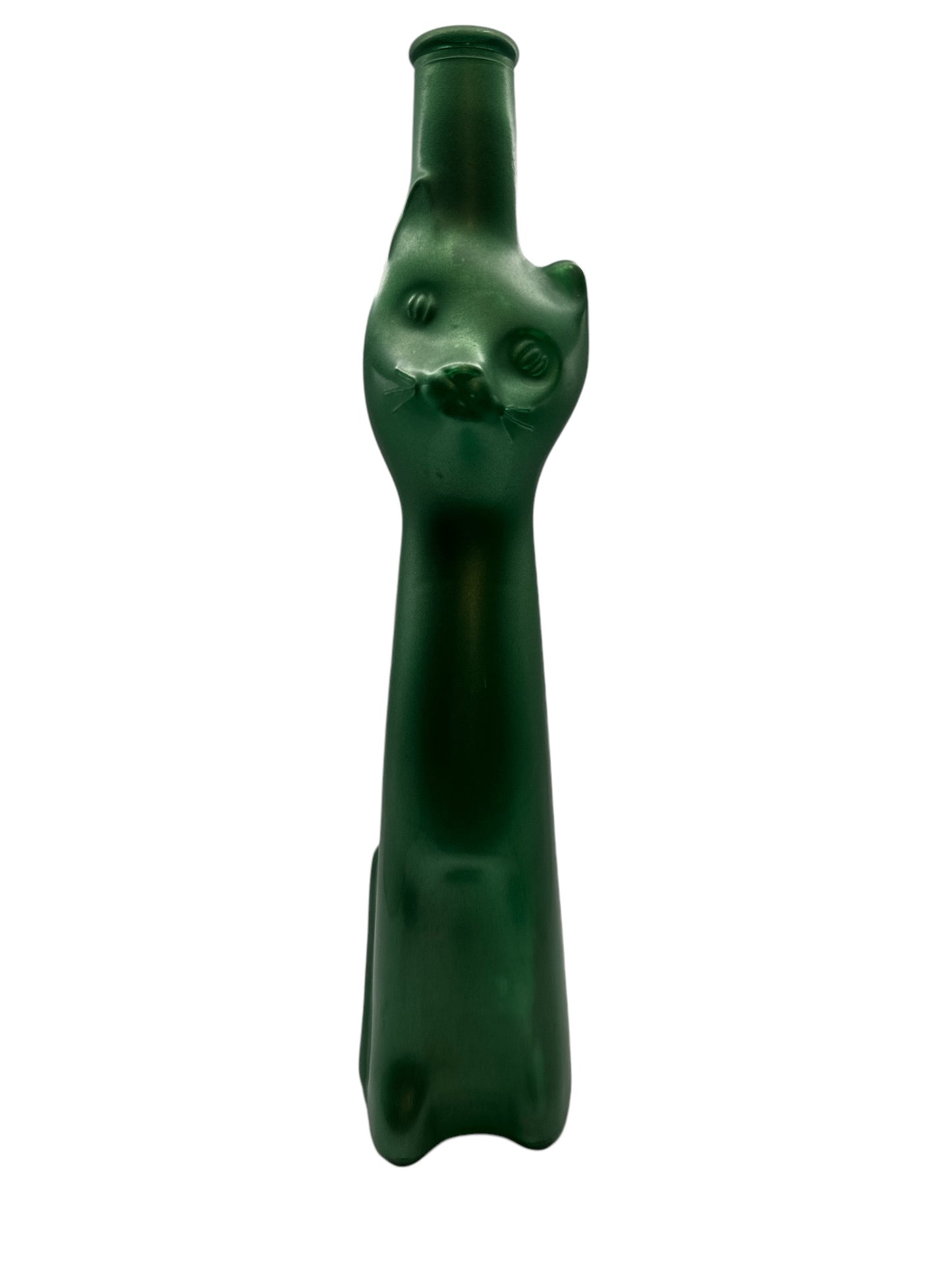 Green Cat Wine Bottle