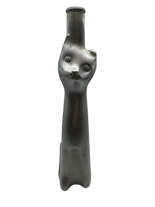 Silver Cat Wine Bottle