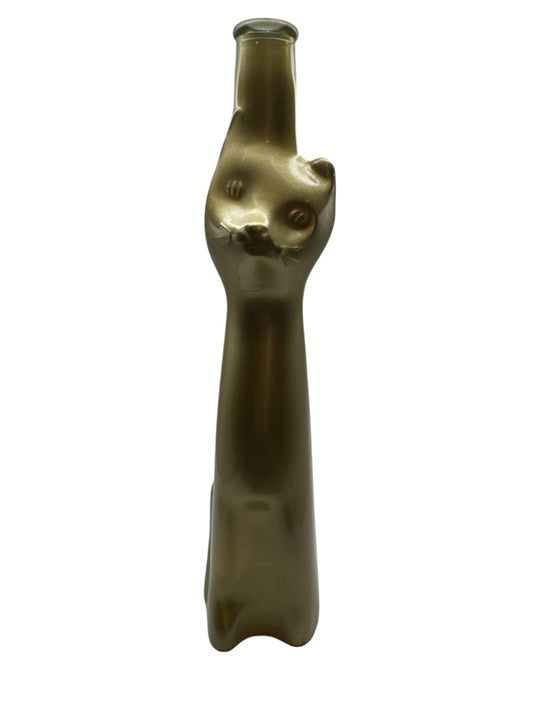 Gold Cat Wine Bottle