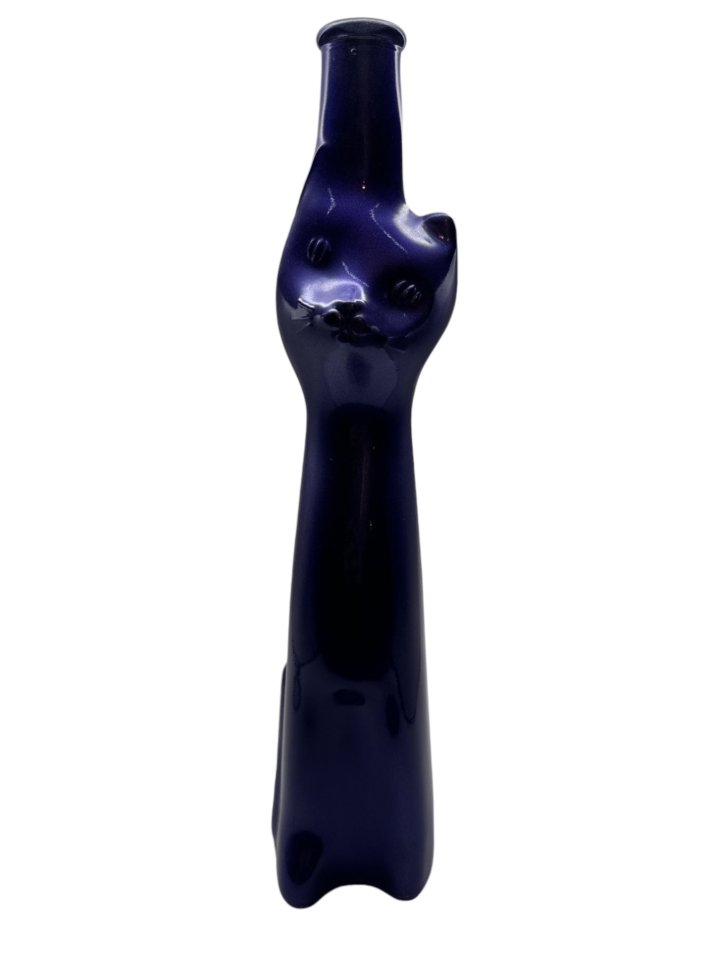 Dark Purple Cat Wine Bottle