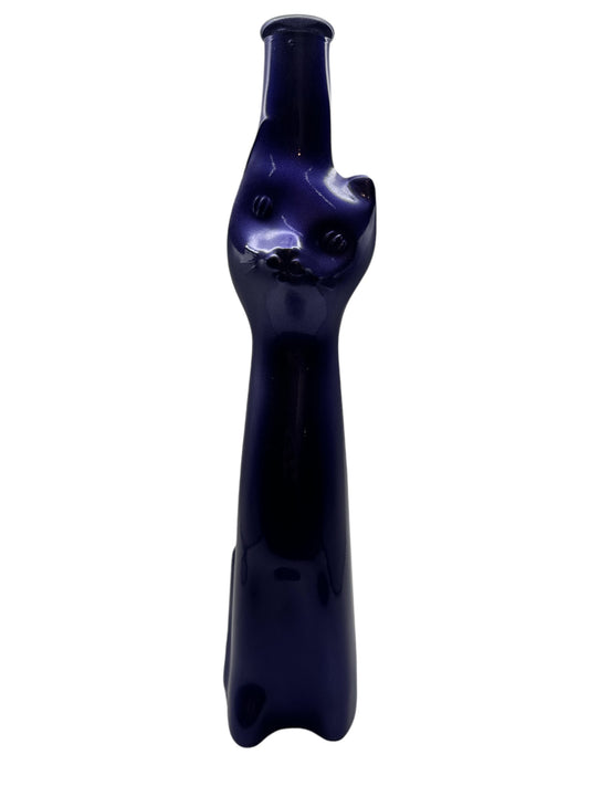 Dark Purple Cat Wine Bottle
