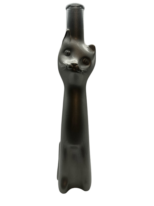 Silver Cat Wine Bottle
