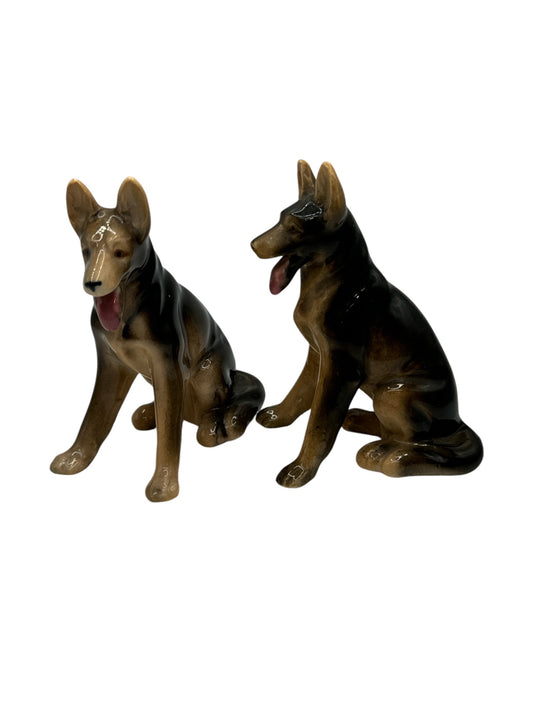Hand painted German Shepherd Dog Statues