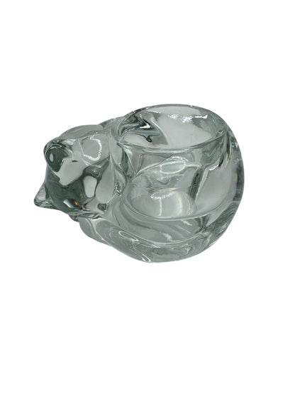 Cured Up Cat Glass Ornament